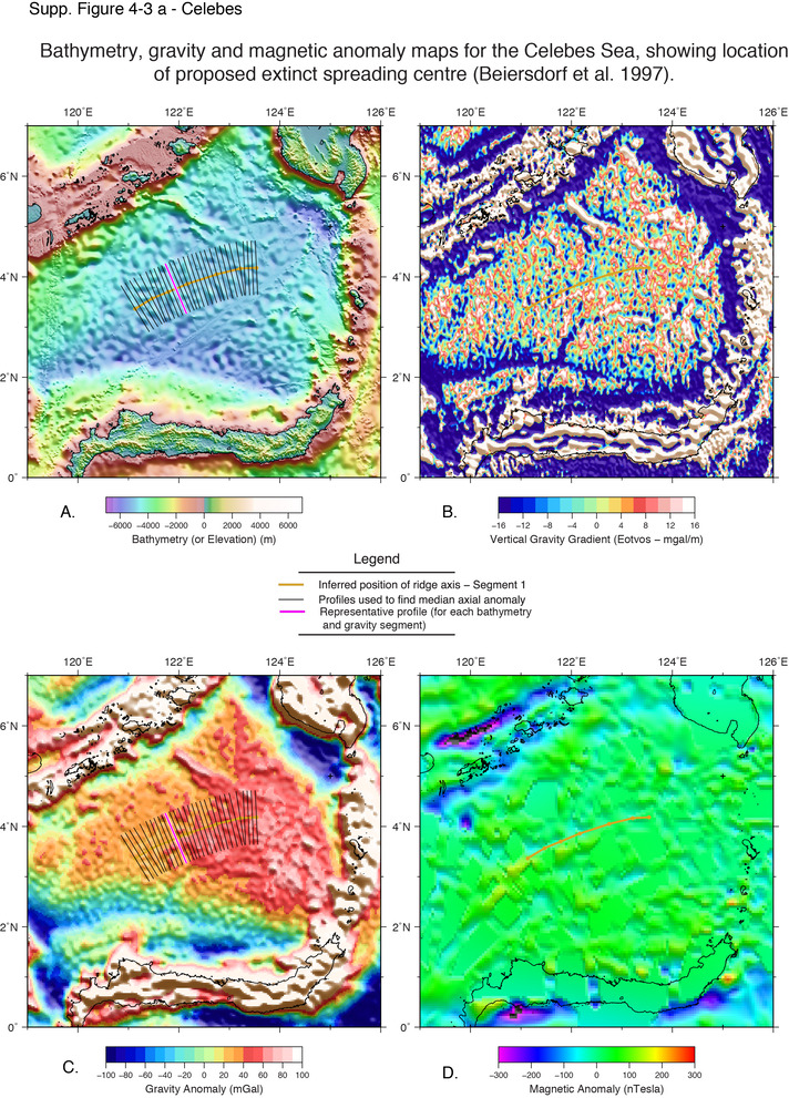 Maps Showing The Location Of Extinct Ridge Segments   S4 3a Maps Celebes 